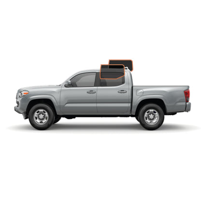 MotoShield Pro Premium Professional 2mil Precut Ceramic Window Tint Film for 2016-2021 Toyata Tacoma Crew Cab   — (Rear Driver/ Passenger 15%) + Lifetime Warranty