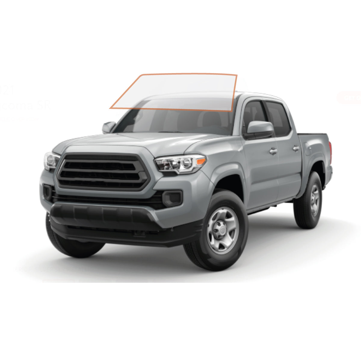 MOTOSHIELD PRO PREMIUM PROFESSIONAL 2MIL PRECUT CERAMIC WINDOW TINT FILM FOR 2016-2021 TOYATA TACOMA CREW CAB — (FRONT WINDSHIELD 75%) + LIFETIME WARRANTY