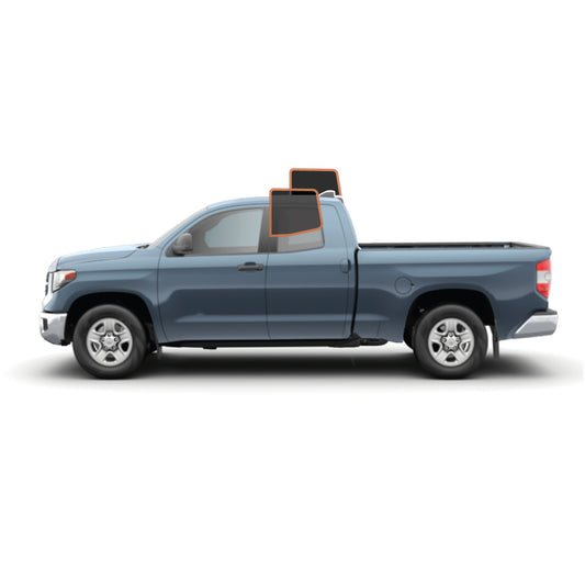 MotoShield Pro Premium Professional 2mil Precut Ceramic Window Tint Film for 2007-2021 Toyota Tundra Double Cab — (Rear Driver/ Passenger 5%) + Lifetime Warranty