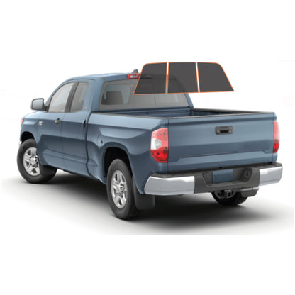 MotoShield Pro Premium Professional 2mil Precut Ceramic Window Tint Film for 2007-2021 Toyota Tundra Double Cab — (3pc Rear Windshield 15%) + Lifetime Warranty