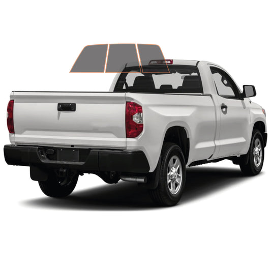 MotoShield Pro Premium Professional 2mil Precut Ceramic Window Tint Film for 2007-2021 Toyota Tundra Standard Cab — (3pc Rear Windshield 5%) + Lifetime Warranty
