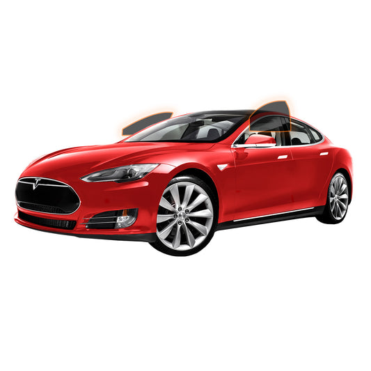 MOTOSHIELD PRO Tesla Model S with Nano Ceramic Tint on front 2 windows. Lifetime warranty included.