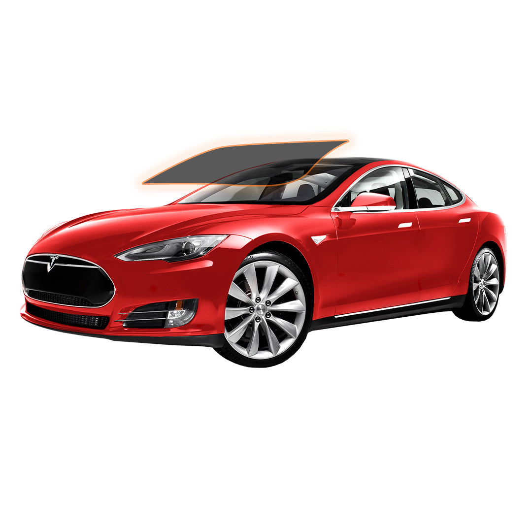 MOTOSHIELD PRO Tesla Model S with Nano Ceramic Tint on the front windshield. Includes a lifetime warranty.