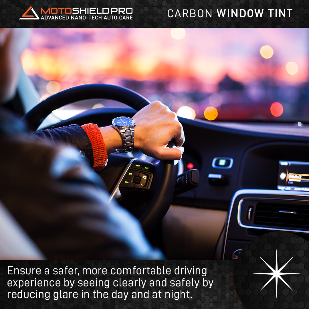 MotoShield Pro  4 Door Car | Carbon Window Tint | Back 2 Sides + Rear + Lifetime Warranty