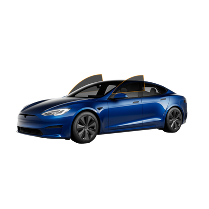 TESLA MODEL S CARBON WINDOW TINT FONT 2 WINDOWS 