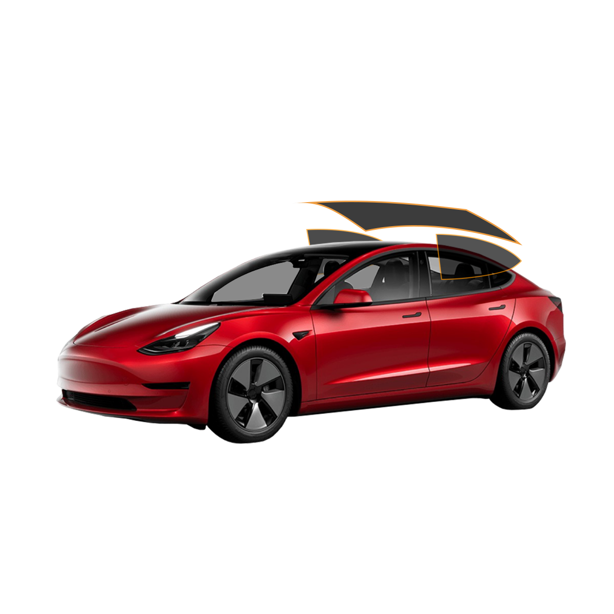 MotoShield Pro Tesla Model 3 | Carbon Window Tint | Back 2 Sides + Rear + Lifetime Warranty