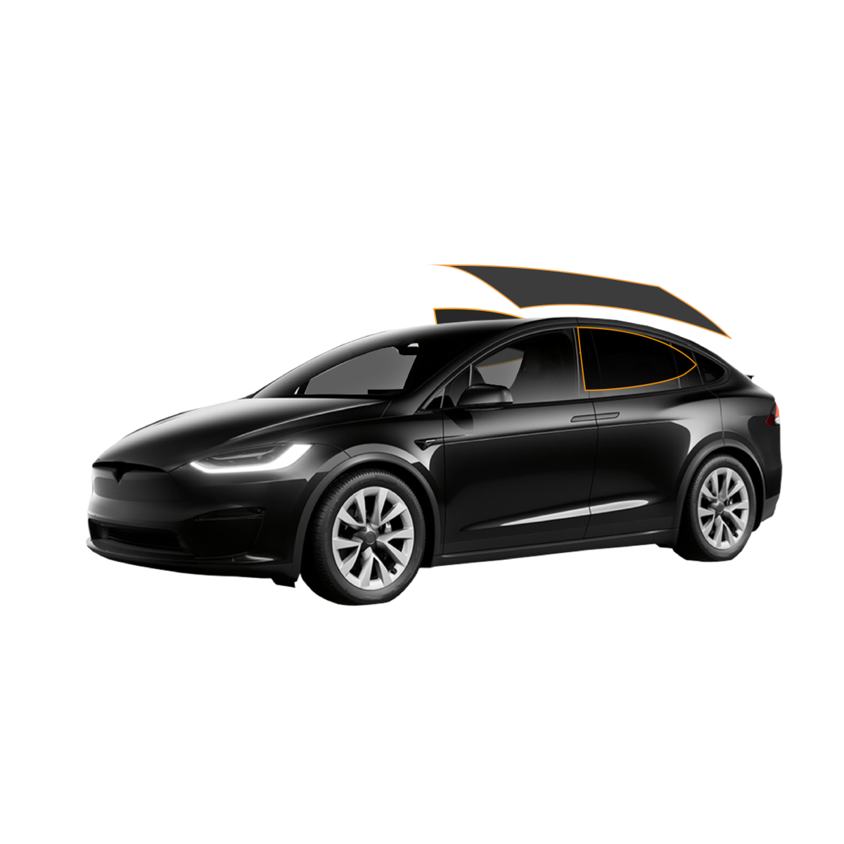 MotoShield Pro Tesla Model X | Carbon Window Tint | Back 2 Sides + Rear + Lifetime Warranty