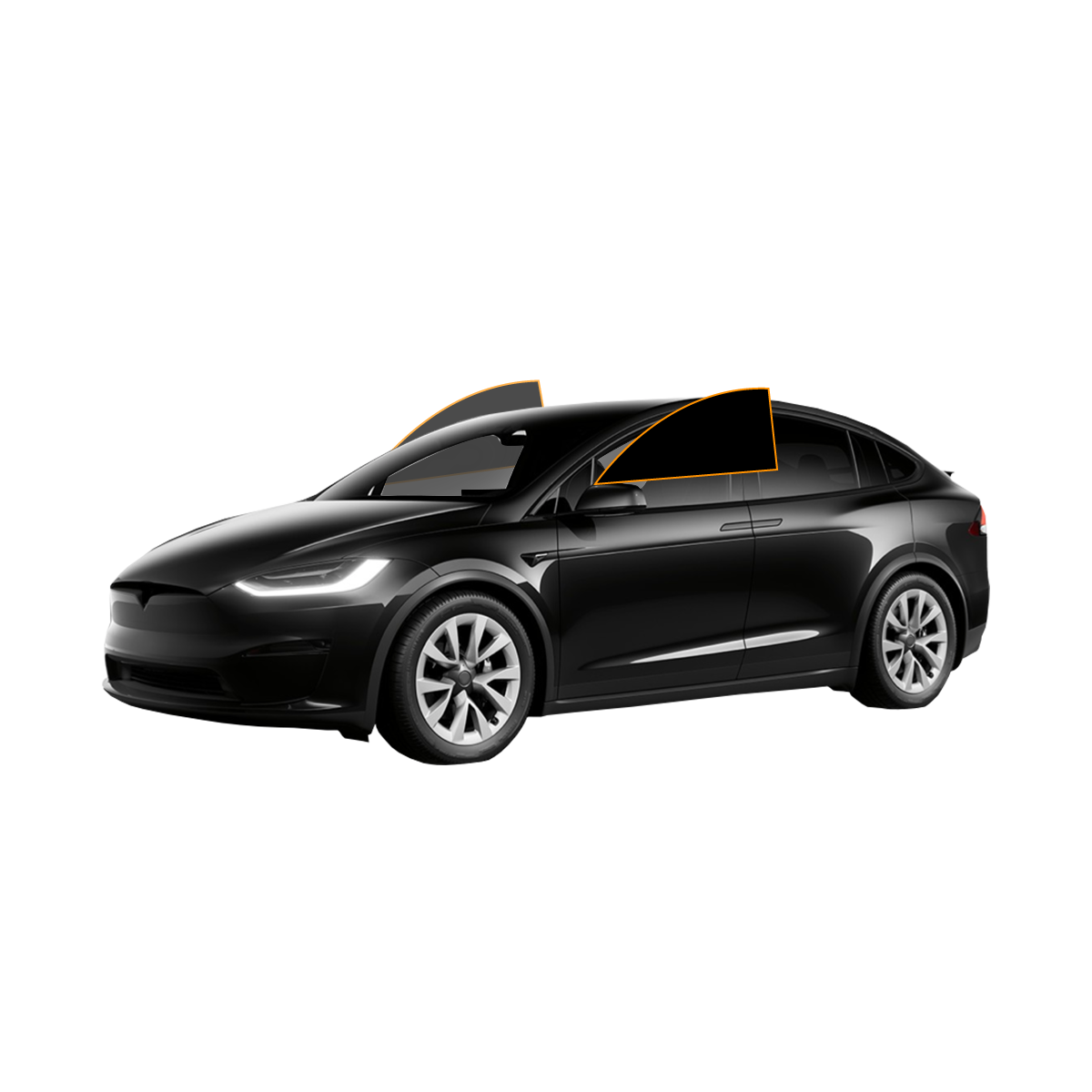 TESLA MODEL X | CARBON WINDOW TINT | FRONT 2 WINDOWS