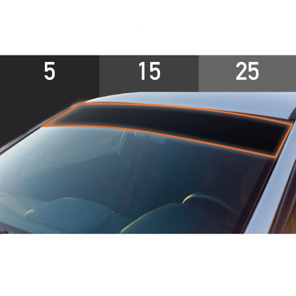 MotoShield Pro Carbon Window Tint Sun Strip - 12" in x 100' ft Roll + Lifetime Warranty